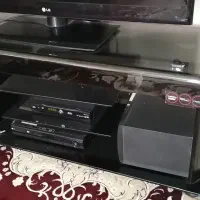 میز تی وی تلویزیون شیشه ای سالم