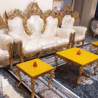 مبلمان7نفره درحدنو مناسب جهیزیه بامیز عسلی