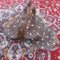 عتیقه شیرینی‌ خوری جاسیگاری هندی وزنه روسی درکوب