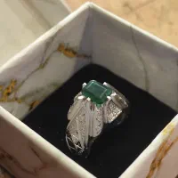 انگشتر نقره زمرد پنجشیر معاوضه با گوشی