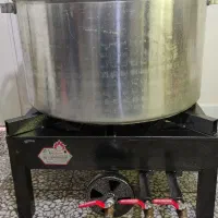 دیگ ۲دسته ۸ من و اجاق گاز سه شعله صنعتی