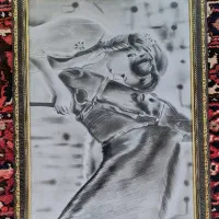 فروش تابلو سیاه قلم کاره دست همراه با قاب نفیس