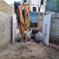 مینی بیل هیوندای R60 دکل متحرک بادسان