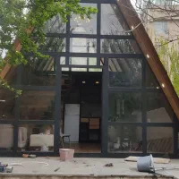 کلبه سویسی الاچیق شیروانی اسکلت فلزی جوشکاری سیار