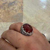 انگشتر نقره عیار۹۵۰ عقیق یمن