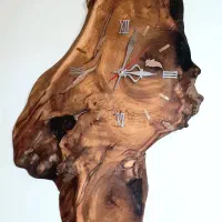 ساعت روستیک چوب طبیعی
