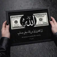 تابلوالله ودلار پشت چسب دار