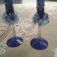 شمع دانی بلور قدمت دار