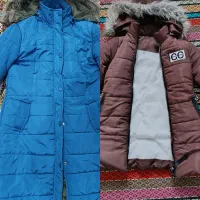 کاپشن زمستانه دخترانه و پسرانه اسپرت آبی و قهوه ای