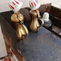 دکه قهوه وچای آهنی شعله ای