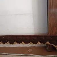 کتیبه پرده 3 مترو 10یا20سانت بادستک مخمل قهوه ای