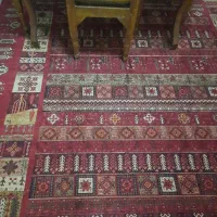 ۶ تخته فرش ماشینی ۷۰۰ شانه ، طرح سنتی، رنگ شرابی