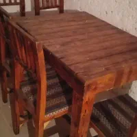 میز و صندلی تمام چوب