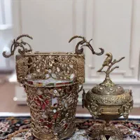 شکلات خوری برنز و جادستمالی و سطل برنز