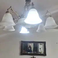 لوستر ۶ شاخه برنزی،در حد نو