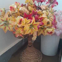 سبد گل حصیری