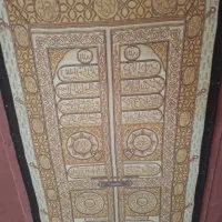 تابلو فرش  دستبافت  ابریشم ۹۰ رج درب کعبه