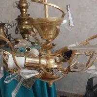 لوستر تموم برنجی آب طلا