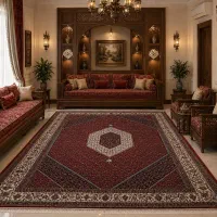 فرش بیجار ریز ماهی لاکی حسینی آزادی/1000 شانه