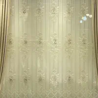 پرده حریرگل برجسته سه متر