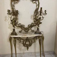 خرید انواع لوستر برنجی آینه کنسول گنجه برنج