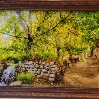 تابلو فرش دستباف شاهکار کوچه باغ ۱۴۵ × ۱۰۵ مارکدار