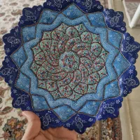 بشقاب و گلدان مینا کاری