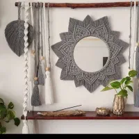 مکرومه صندل کفش کیف دیوارکوب شلف آینه لوستر آباژور