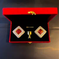 زعفران هدیه باکس هدیه باکس چوبی زعفران نگین VIP