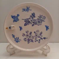 دیوارکوب گلدان دیس سرامیک طلا کالیگرافی