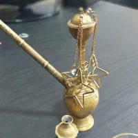 قلیان قدیمی کوچیک دکوری با یه جای سرمه چشم