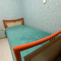 ۲عدد تخت خواب تک نفره فلزی بدون تشک