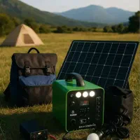 سیستم سیار پکیج خورشیدی با پنل خورشیدی و اقلام