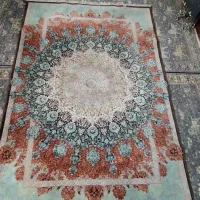 یک جفت فرش شش متری گل برجسته دیبا در حد نو