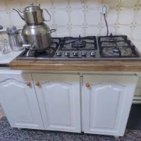 گاز استیل با کابینت بالا و پایین باهم