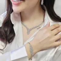 سرویس جواهر تمام نقره مدل کراواتی گندم کد ۰۳