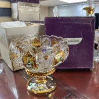 کریستال طلا کوب گل برجسته اصل ( چک )