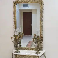 آینه وشمعدان برنز و بوفه برنز اصل
