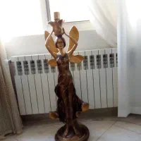 مجسمه جا شمعی رزین جفت توافقی