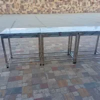 سه عدد میز کار یک متری تمام استیل سفارشی ساز