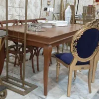 میز نهارخوری رویه چوبی ۹۰ در ۱۶۰ با پایه بازشو