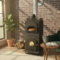 بخاری هیزمی فردار ورق ۳ میل دو طبقه