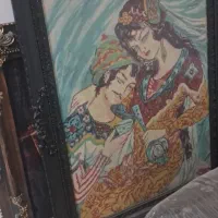 دوعدد. تابلو لیلی و مجنون هنر دست کوبلن