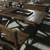 میز صندلی چوبی روسی