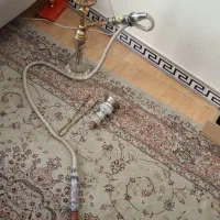 قلیان تنه شیر  برنجی