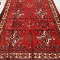 جفت ۶ متری بلوچ طرح اسلیمی لاکی پشم طبیعی