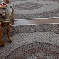 فرش هزار شانه طرح ماهی در حد نو نو