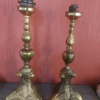 ۲ عدد شمعدان قدیمی برنج