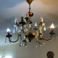 لوستر عطیقه ای روکش آب طلا