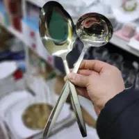کفگیر و ملاقه  قاشق خورشت استیل نگیر